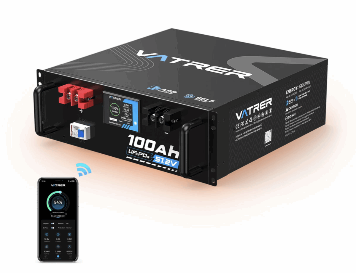 🔋 Batteria LiFePO4 da 51.2V 100Ah VATRER POWER LM512100: L’Energia del Futuro, Ora Disponibile! ✨